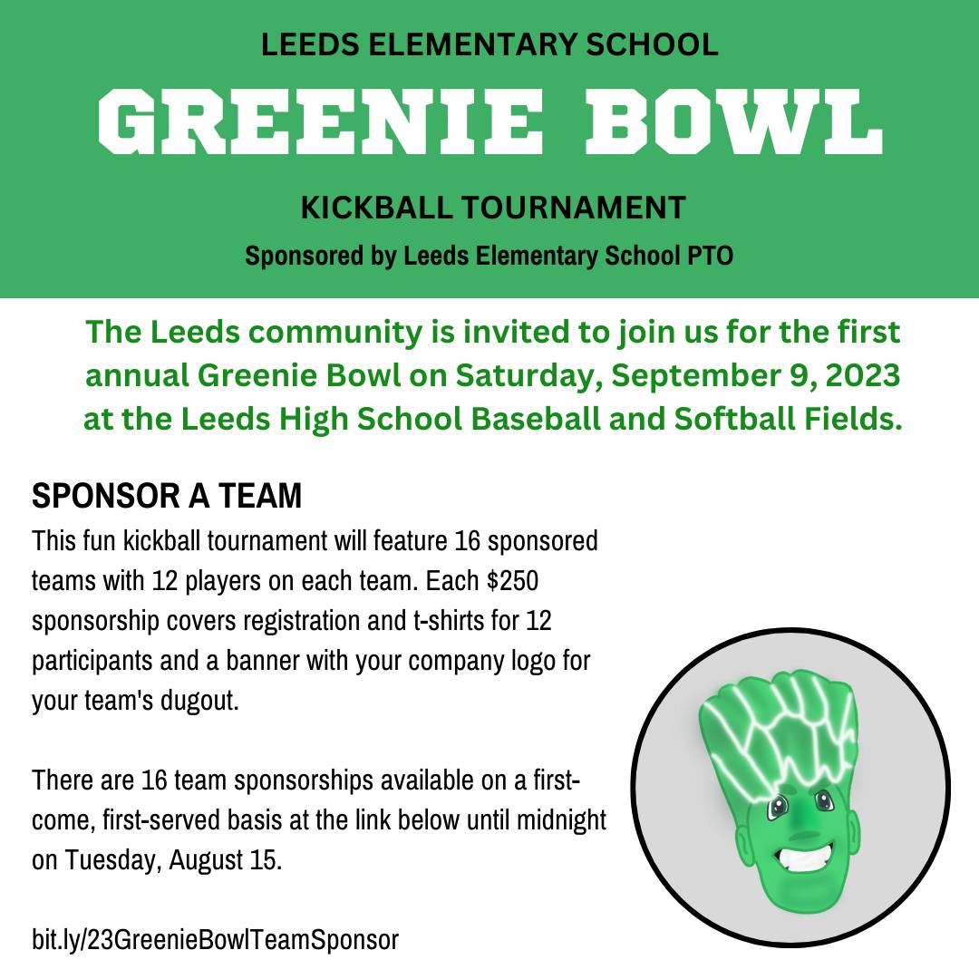 Greenie Bowl September 9th